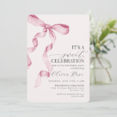 ピンクコケットボーガールバースデーパーティーの招待 (スタンド正面)