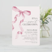 ピンクコケットボーガールバースデーパーティーの招待 (スタンド正面)