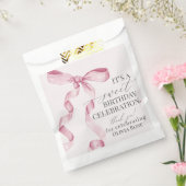 ピンクコケットボーガールバースデーパーティーデザート フェイバーバッグ (封をした状態)