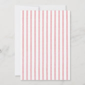 ピンクコケットボーガール誕生日 招待状 (裏面)