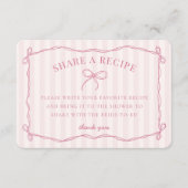 ピンクコケットボーパステルブライダル共有Aレシピ エンクロージャーカード (正面)