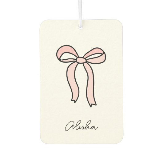 ピンクコケットボーパーソナライズされたカーエアーフレッシュナー カーエアーフレッシュナー (正面)