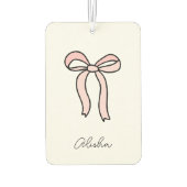 ピンクコケットボーパーソナライズされたカーエアーフレッシュナー カーエアーフレッシュナー (裏面)