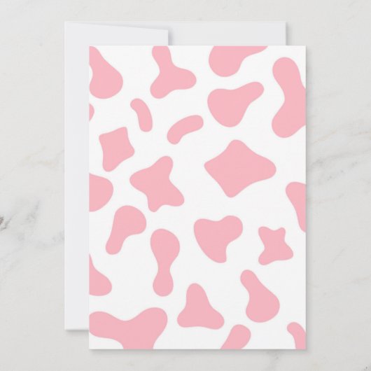 ピンクコケットリトル女性のカーボーイベビーシャワー 招待状 (裏面)