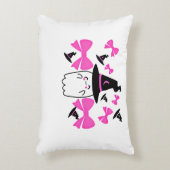 ピンクコケット幽霊とボーズハロウィーン アクセントクッション (正面(垂直))