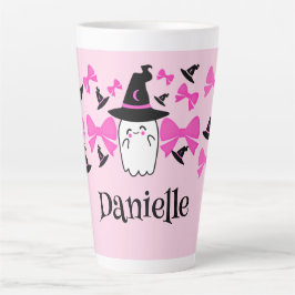 ピンクコケット幽霊とボーズハロウィーン カフェラテマグ