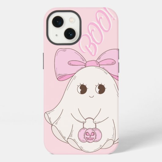 ピンクコケット幽霊 iPhoneケース (裏面)