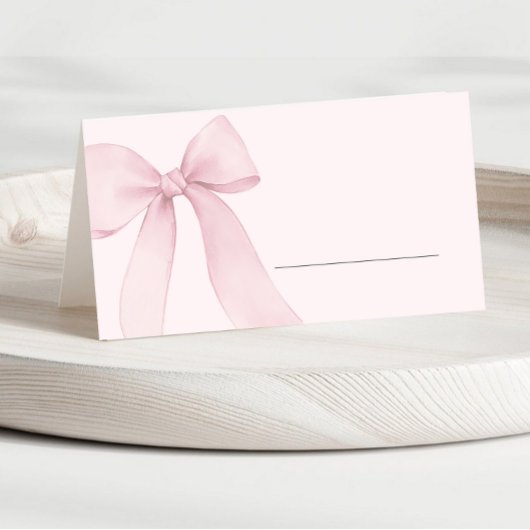 ピンクコケット弓の塗り込み プレイスカード