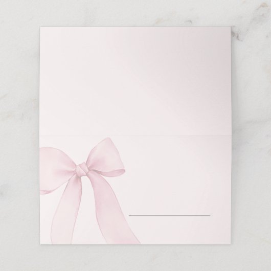 ピンクコケット弓の塗り込み プレイスカード (外部開封)