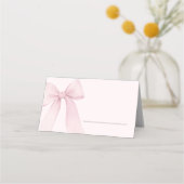 ピンクコケット弓の塗り込み プレイスカード (正面)