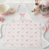 ピンクコケット弓エプロン エプロン