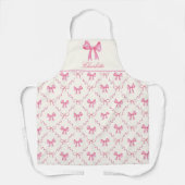 ピンクコケット弓エプロン エプロン (正面)