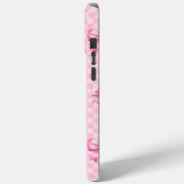 ピンクコケット弓チェッカーボード Case-Mate iPhoneケース (裏面 / 左)