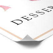 ピンクコケット弓デザートの看板 ポスター (角)