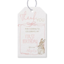 ピンクコケット弓ピーターウサギの最初の誕生日