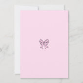 ピンクコケット弓フェミニングランドオープニングビジネス 招待状 (裏面)