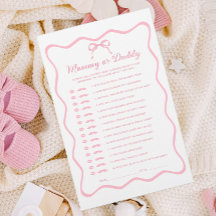 ピンクコケット弓ベビーシャワー誰がゲーム