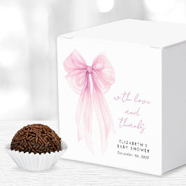 ピンクコケット弓水カラーベビーガールシャワー フェイバーボックス