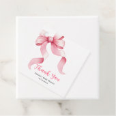 ピンクコケット弓赤ちゃんシャワーありがとう フェイバータグ (インサイチュ)