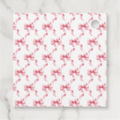 ピンクコケット弓赤ちゃんシャワーありがとう フェイバータグ (裏面)