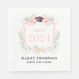 ピンクコケット弓 |卒業年鑑 スタンダードランチョンナプキン