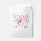 ピンクコケット赤ちゃんガールボウ誕生日ありがとう フェイバーバッグ (正面)