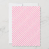 ピンクコケット間抜けワンガチョウ女の子1歳の誕生日 招待状 (裏面)