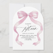 ピンクコケット15thキンセアニラ誕生日 招待状 (正面)