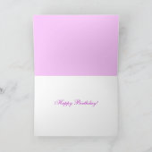ピンクコスモスフラワーハッピーバースデー カード (内部)