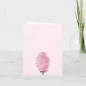 ピンクコットンキャンディスウィート誕生日ウィッシュ カード (裏面)