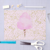 ピンクコットンキャンディ&金ゴールド紙吹雪誕生日パーティー 薄葉紙 (クラフト)