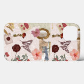 ピンクコテージコアボタニカルコラージュスマホケース Case-Mate iPhoneケース (裏面 (横))