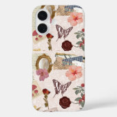 ピンクコテージコアボタニカルコラージュフォンケース Case-Mate iPhoneケース (裏面)