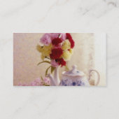 ピンクコテージティーセット花 名刺 (裏面)