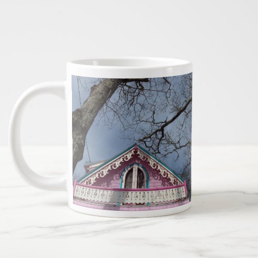 ピンクコテージドラマチックな空 – マーサズヴィネヤード ジャンボコーヒーマグカップ (左)