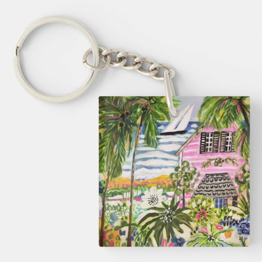 ピンクコテージバイザベイI キーホルダー (正面)