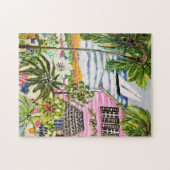 ピンクコテージバイザベイI ジグソーパズル (横)