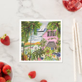 ピンクコテージバイザベイI スタンダードカクテルナプキン (インサイチュ)