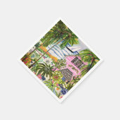 ピンクコテージバイザベイI スタンダードカクテルナプキン (角)