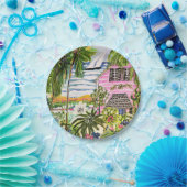 ピンクコテージバイザベイI ペーパープレート (パーティー)