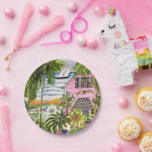 ピンクコテージバイザベイI ペーパープレート (パーティー)