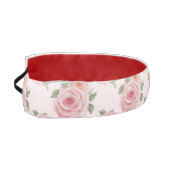 ピンクコテージバラフローラヴィンテージパターン アスレチックヘッドバンド (左)