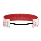 ピンクコテージバラフローラヴィンテージパターン アスレチックヘッドバンド (裏面)