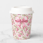 ピンクコテージバラベビーシャワー 紙コップ (裏面)