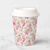 ピンクコテージバラベビーシャワー 紙コップ (右)