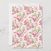 ピンクコテージバララブシャックフィアンセブライダルシャワー 招待状 (裏面)