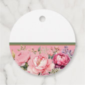 ピンクコテージフローラデザインラベル フェイバータグ (裏面)