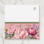 ピンクコテージフローラメッセージカード フェイバータグ (裏面)
