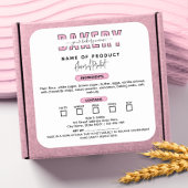 ピンクコテージローラベルベーカリー包装 スクエアシール