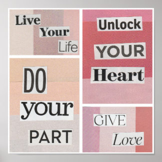 ピンクコラージュのポスター ポスター